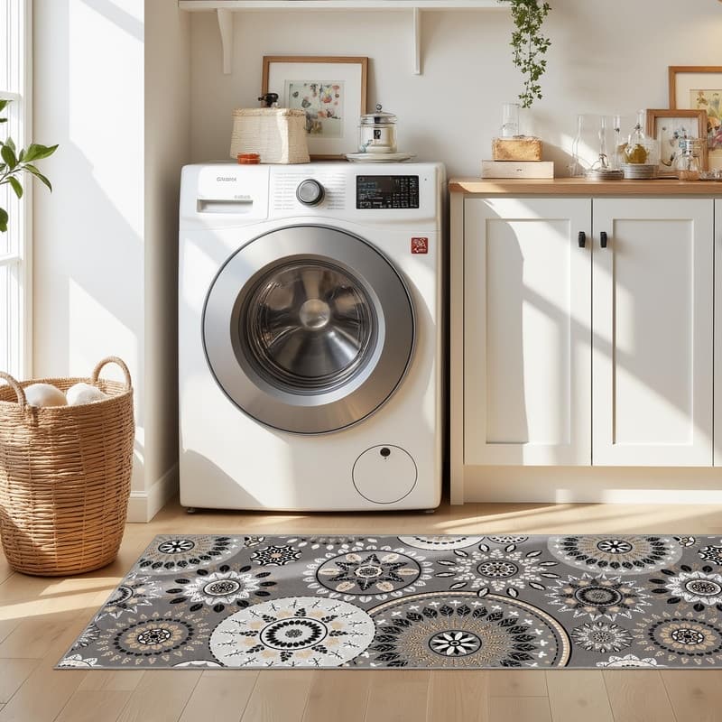 Boho Kitchen Rugs Non-Slip Washable Farmhouse Kitchen Mat 3 Piece Set - 20"x32"+20"x48"+20"x59"