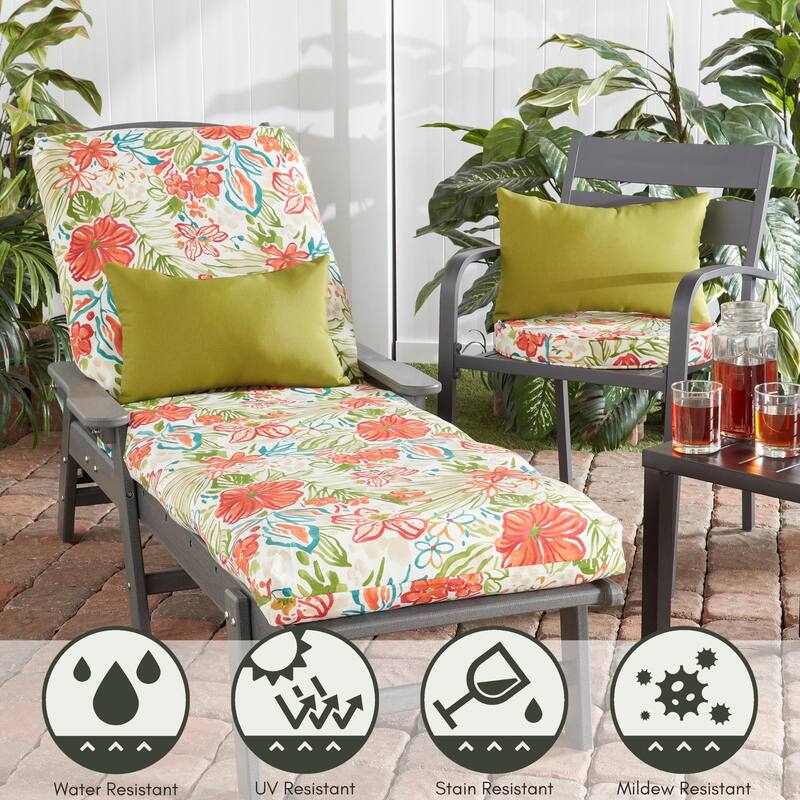 Greendale Home Fashions 18" Round Outdoor Chair Pad (Set of 2)