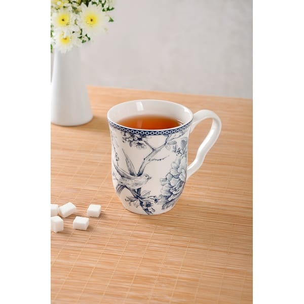 222 Fifth Adelaide Coffee Mugs, Set of 4 - Blue