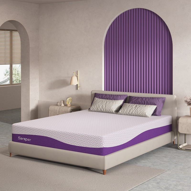 Sersper 10-inch Gel-Infused Memory Foam Mattress,Mideum Firmness,Suitable for Adjustable Bed