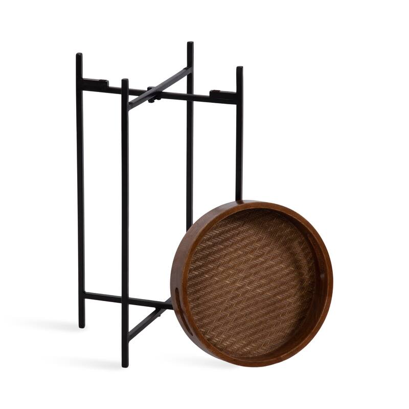 Kate and Laurel Smita Round Tray Table