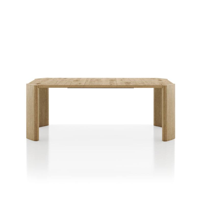 Furniture of America Elira Modern Oak 84-inch Solid Wood Expandable Dining Table