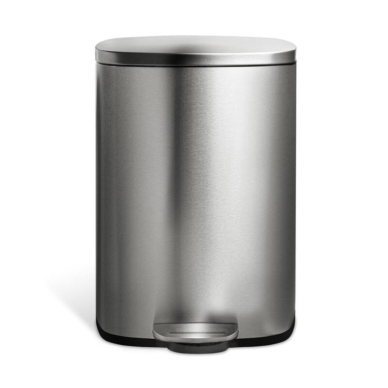 NINESTARS 13.2 Gallon Rectangular Step-On Trash Can