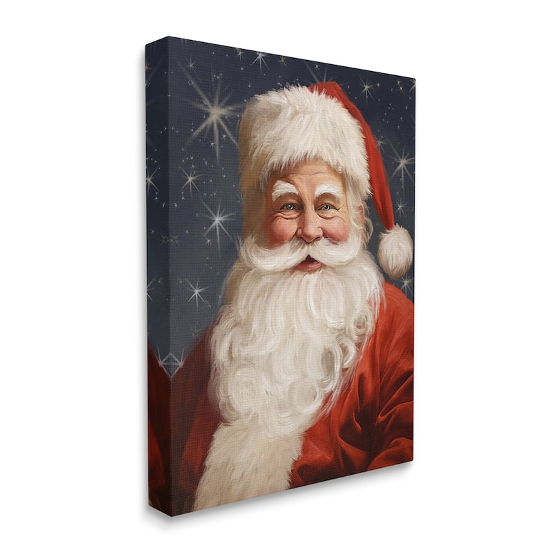 Stupell Smiling Santa Claus Portrait Canvas Wall Art Design By Ramona Murdock
