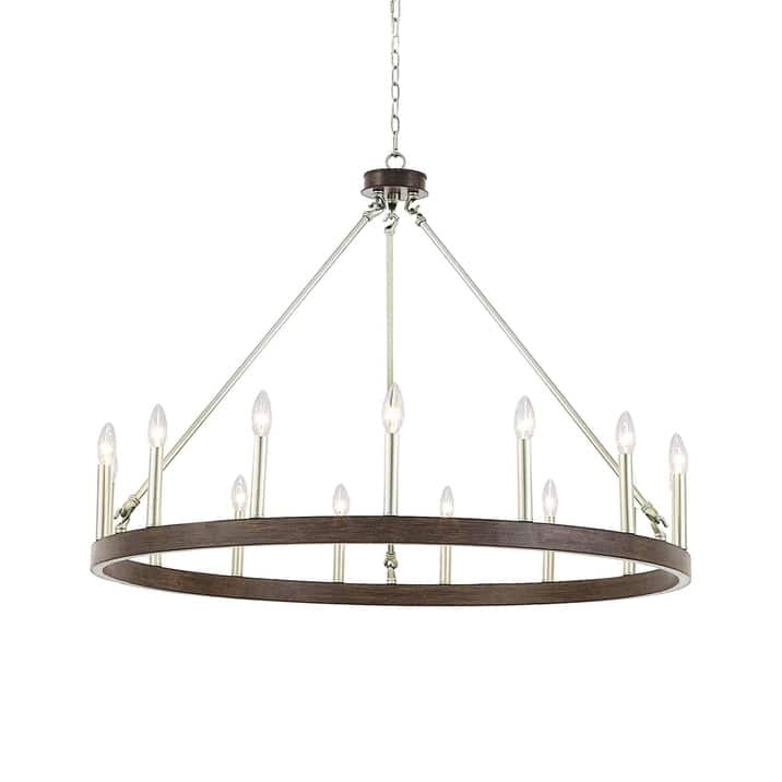 Acroma 15 Light Modern Farmhouse Wagon Wheel Chandelier-UL Certified - N/A