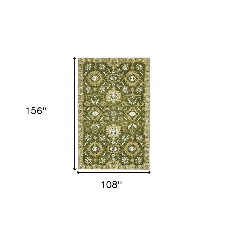 HomeRoots Floral Medallion Traditional Rectangle Area Rug