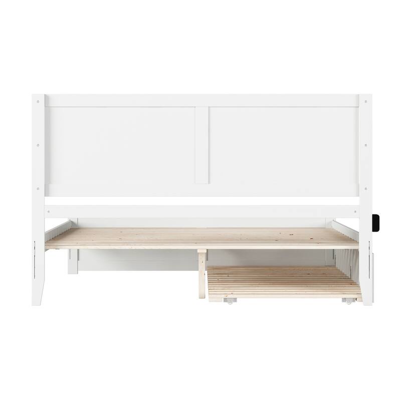 AFI, Canyon Platform Bed with Matching Footboard & Trundle