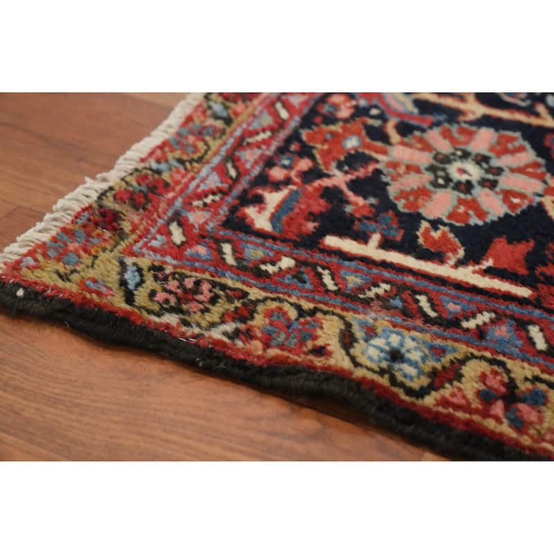 Hand Knotted Oriental 100% Wool Carpet Traditional Medallion Oranges & Rust Heriz (serapi) Area Rug - 14' 2'' X 11' 0''