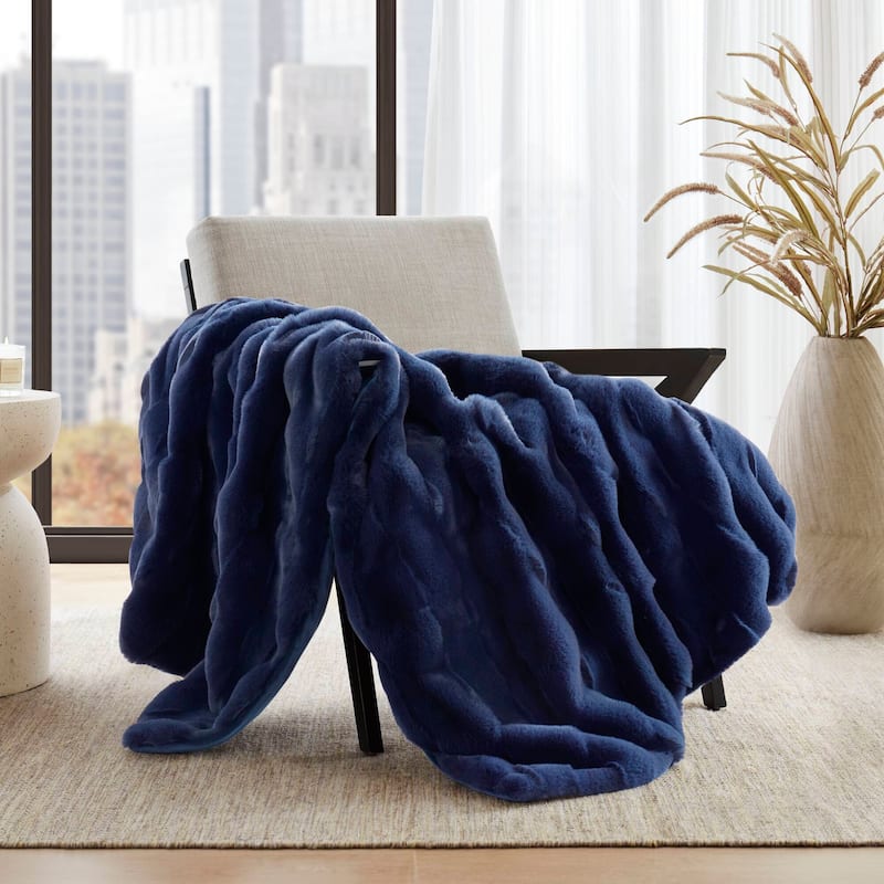 Madison Park Camille Faux Fur Throw