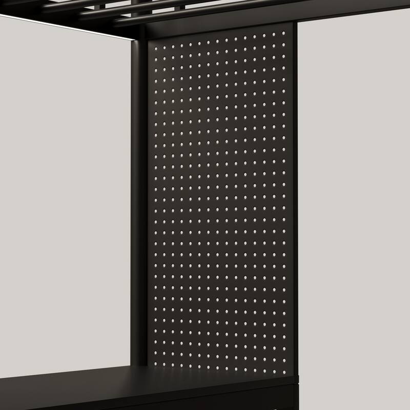 Full Size Bunk Bed with Twin Size, LED light and Charging Socket