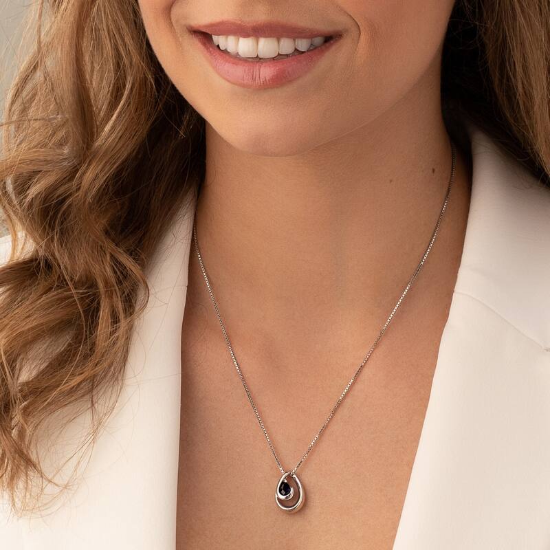 1 ct Blue Sapphire Pendant in Sterling Silver