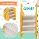 preview thumbnail 3 of 22, 4 In 1 Toddler Slide And Swing Set Kids Freestanding Climber Slide Playset With Basketball Hoop Rocket Themed Slide