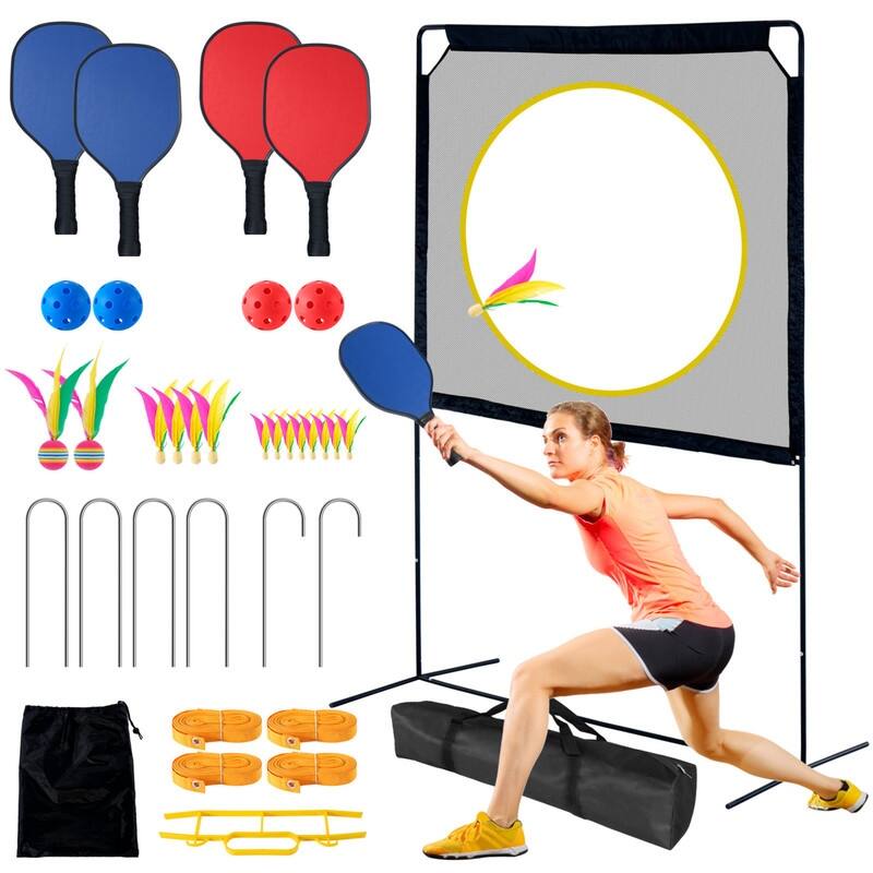 Portable Pickleball with Net, Racket Game, Fun Games for Family - 70in W--94.5in H