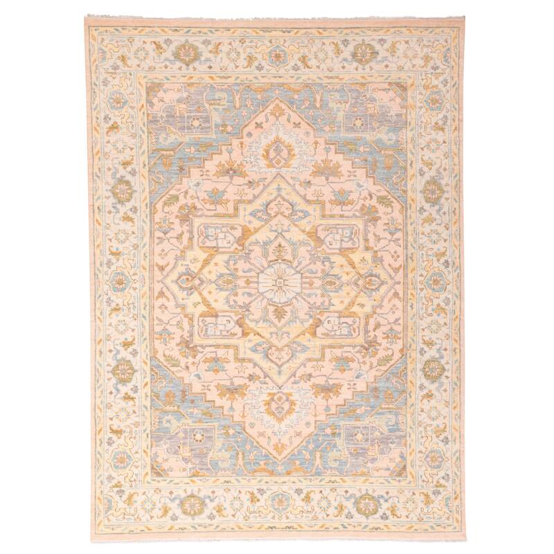 ECARPETGALLERY Hand-knotted Jules Serapi Pink Wool Rug - 9'0 x 12'3