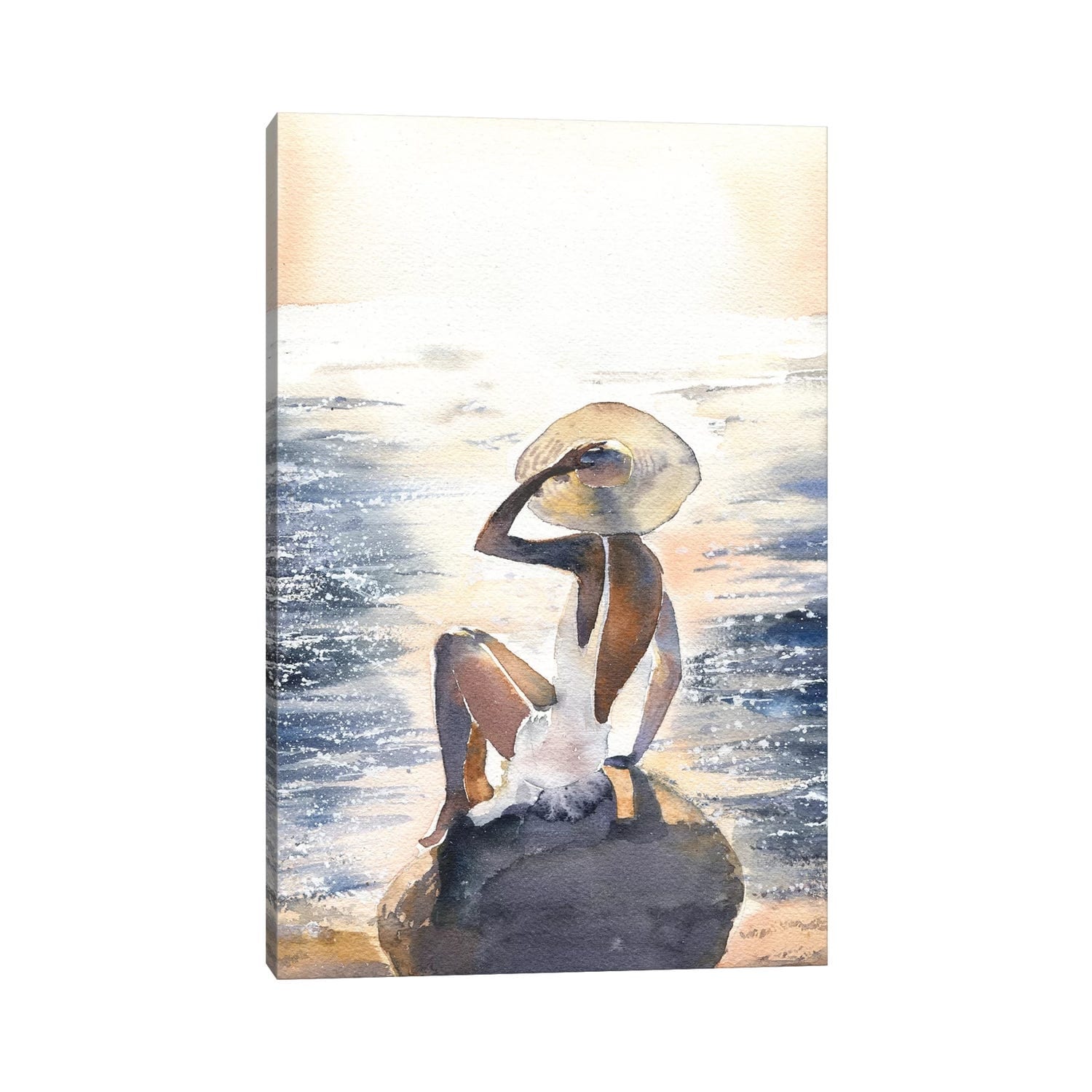 iCanvas "Woman On A Rock" by Marina Ignatova Canvas Print