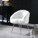preview thumbnail 1 of 4, Roundhill Furniture Ravni Faux Fur Accent Armchair with Gold Legs