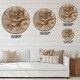 preview thumbnail 4 of 4, Designart "Single Beige Flower IV" Traditional Wood Wall Art Décor - Natural Pine Wood