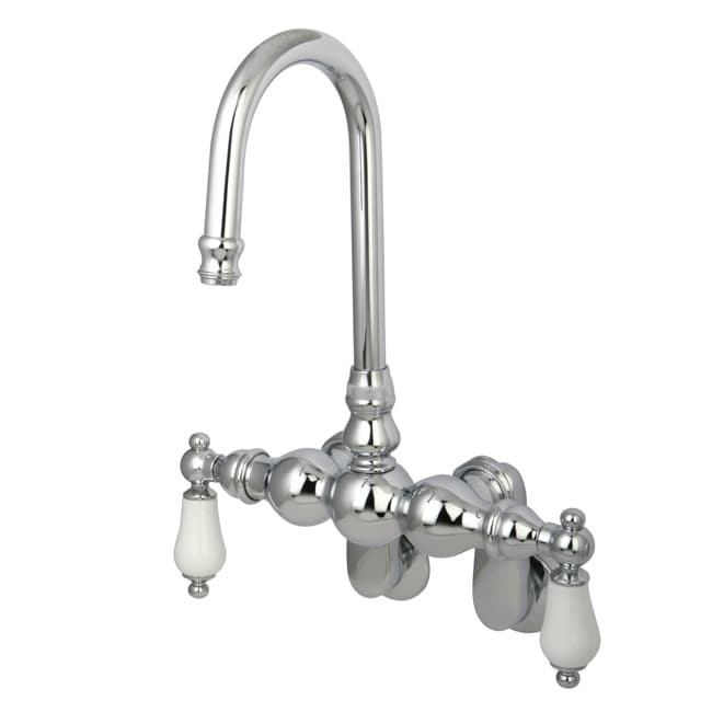 Kingston Brass Vintage Wall Mounted Clawfoot Tub Filler with Porcelain