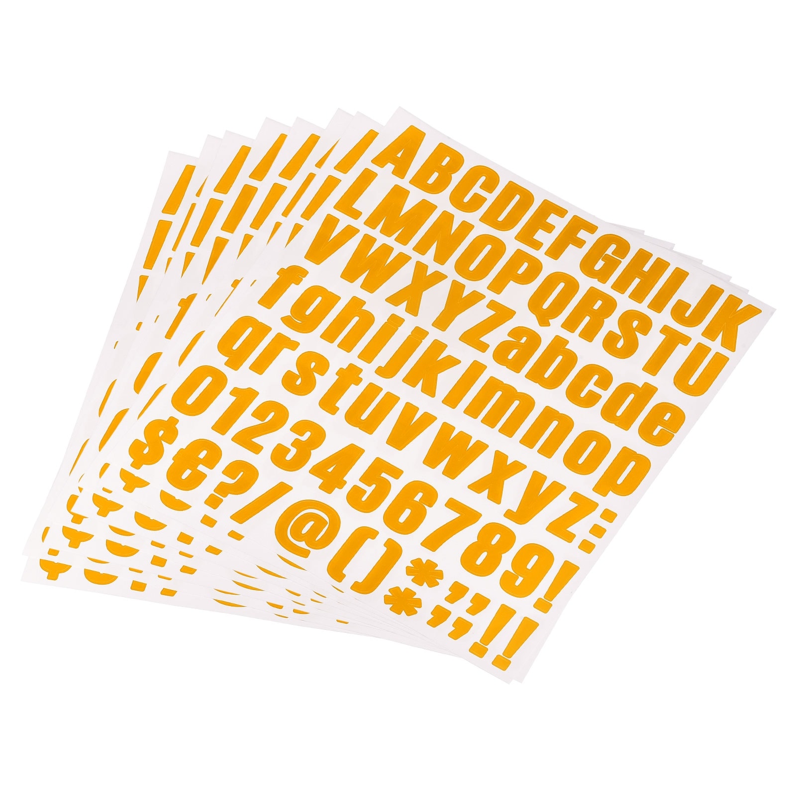 1 Inch Self Adhesive Waterproof Vinyl Letter Number Stickers 8 Sheet Orange  - Bed Bath & Beyond - 36629591