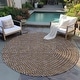 preview thumbnail 90 of 111, Machine Washable Indoor/ Outdoor Modern Dotty Chantille Rug Brown - 8' x 8'