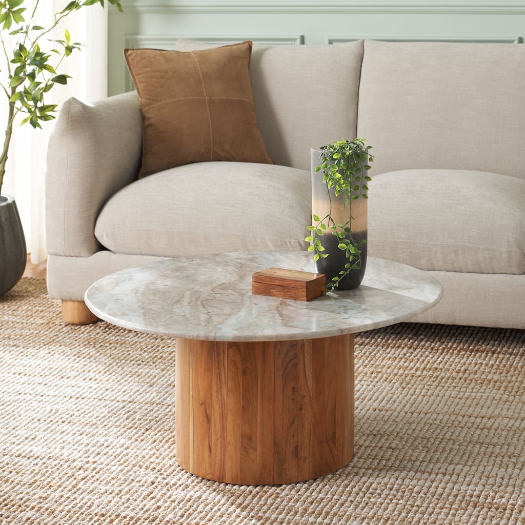 SAFAVIEH Home Augsburg Marble Coffee Table - 32"W x 32"D x 32"H