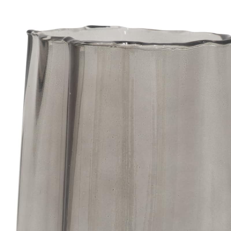 Sagebrook Home Glass Smoke Cylinder Paper Bag Vase