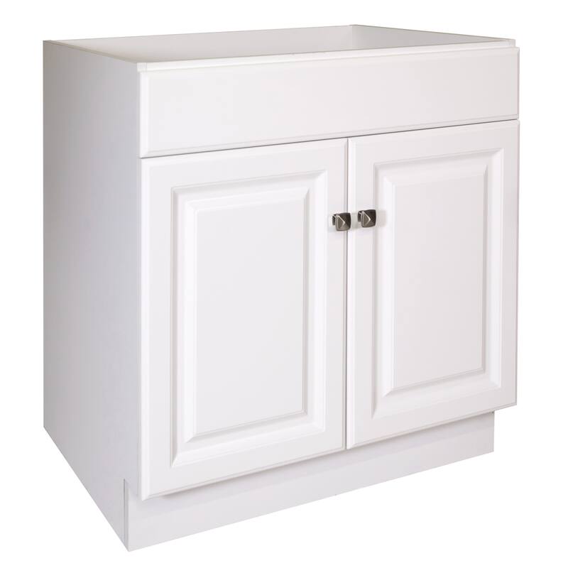 Design House Wyndham 30 Inch Unassembled 2-Door Bathroom Vanity without Top, White