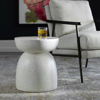 Solid End Accent Table - 17.75" - Matte White