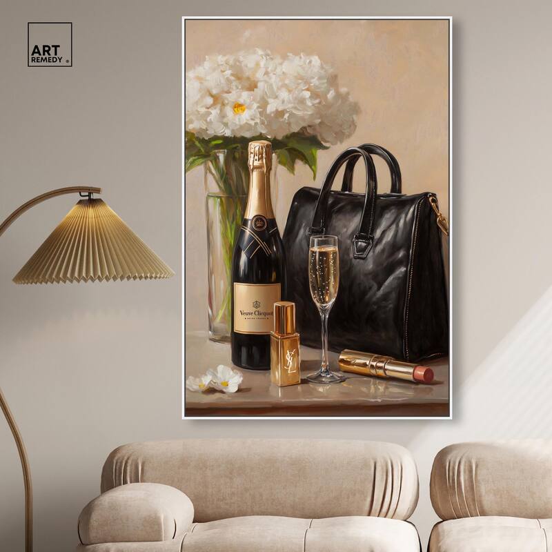 Cheers to Lovely Glam Canvas by Art Remedy