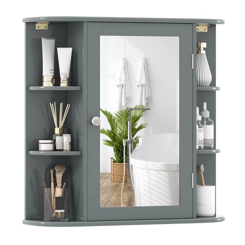 Multipurpose Wall Surface Bathroom Storage Cabinet Mirror - See Details