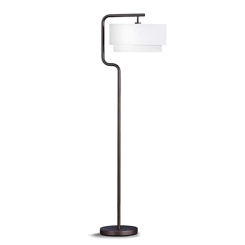Aviate 63"H Metal Floor Lamp - DarkBronze /WhiteShade
