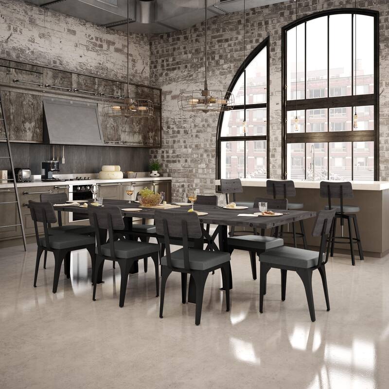 Amisco Sierra Extendable Table and Symmetry Chairs Dining Set
