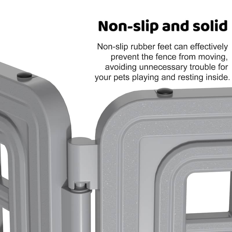 Dog Playpen For Puppy Small Dogs Keep Pets Secure Easy Assemble Easy Storing Customizable Non-Skid Rubber Feet