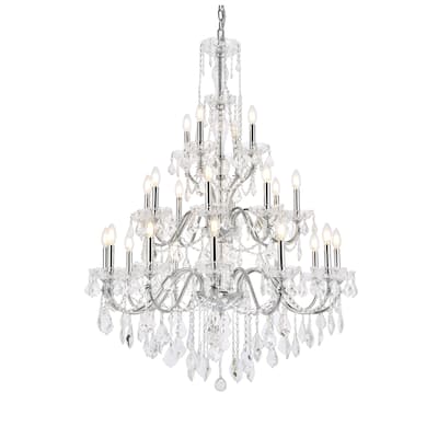 Elegant Lighting V2015G36/RC St. Francis 24 Light 36" Wide Crystal