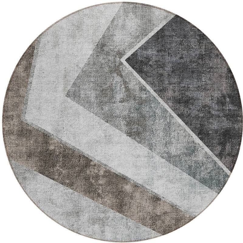 HomeRoots Geometric Transitional Rectangle Outdoor Rug