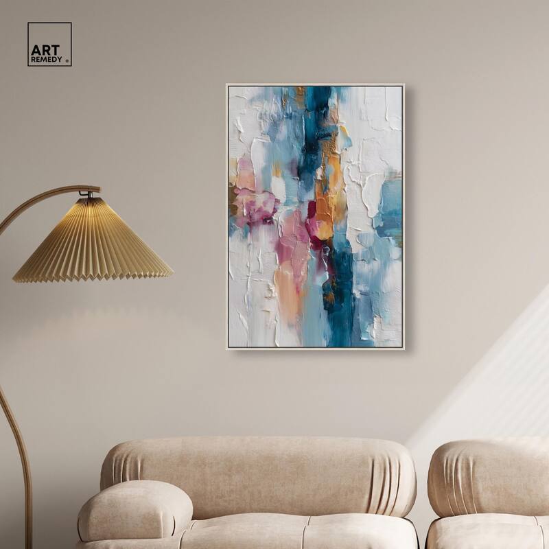 Petal Pink and Ocean Blue II Canvas by Art Remedy