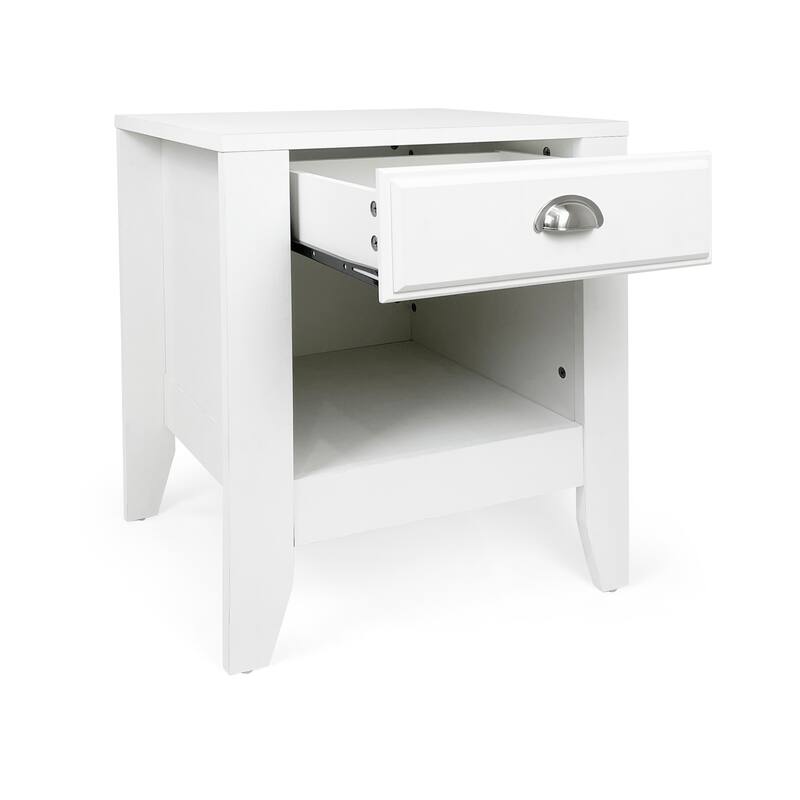 Foisy Faux Wood Nightstand with Drawer by Christopher Knight Home