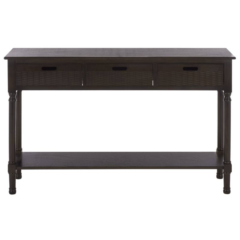 SAFAVIEH Macie 3-Drawer Console Table - 47.3" W x 13" L x 29.5" H - 47.3" W x 13" L x 29.5" H - 47"W x 13"D x 30"H