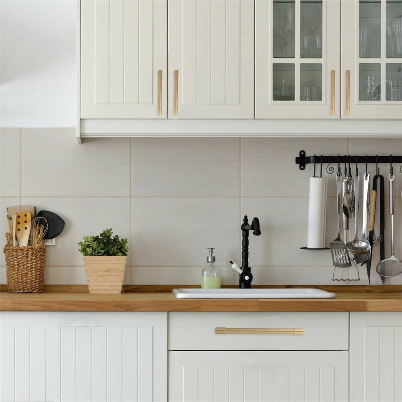 6 Pack Matte Black Cabinet Pull - 12.64 x 4.37 x 2.36