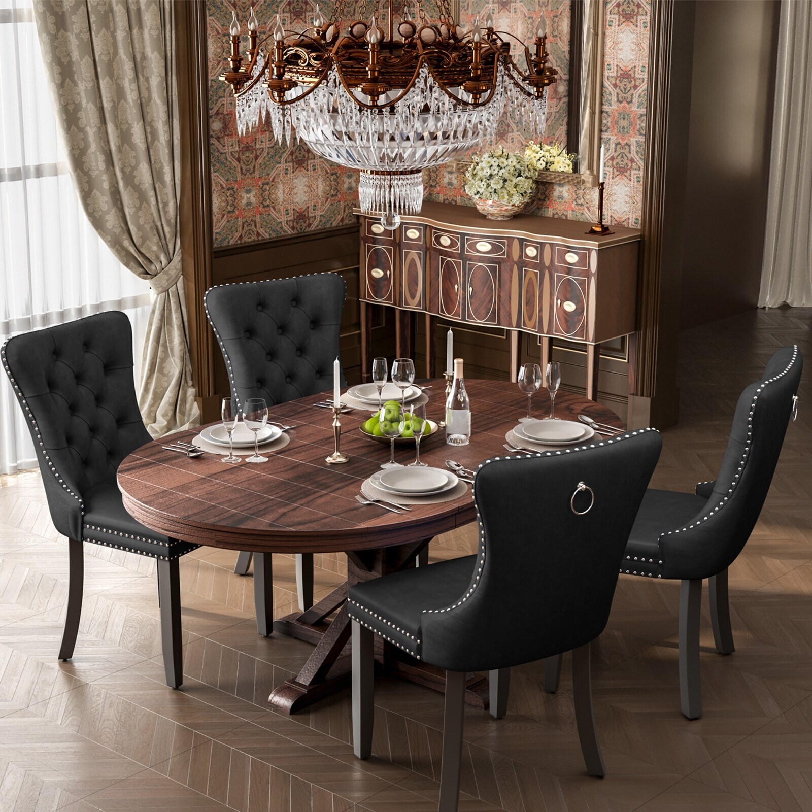 Set of 4 Tufted Dining Chairs Bed Bath Beyond