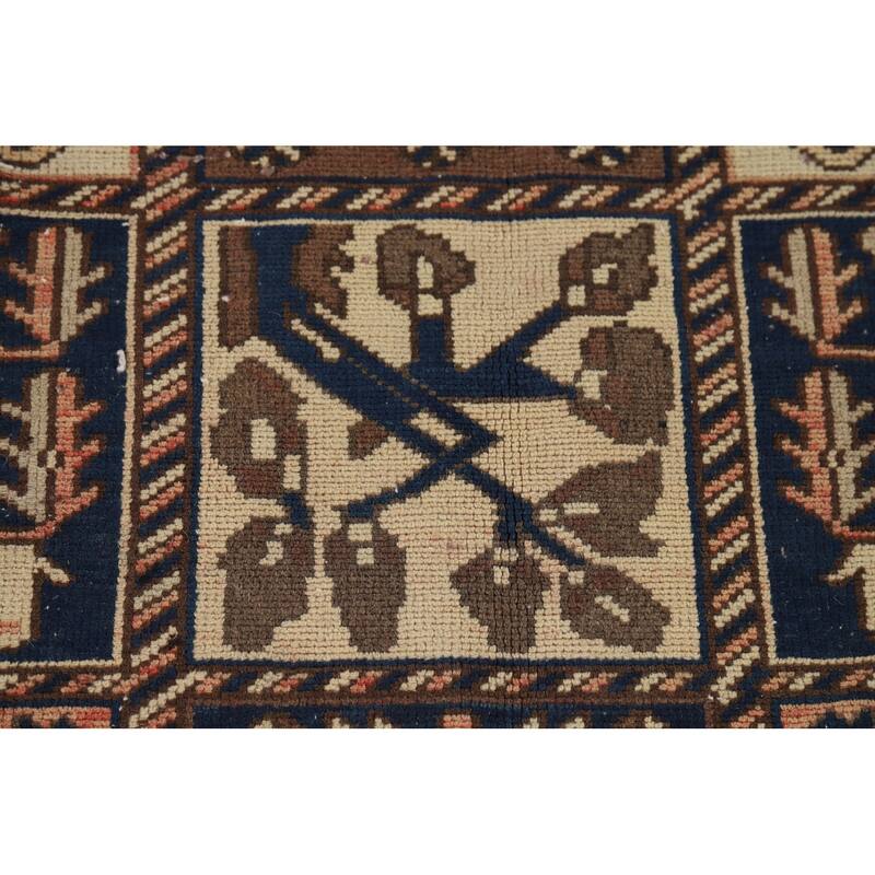 Garden Design Bakhtiari Vintage Persian Rug Handmade Wool Carpet - 6'8" x 10'2"
