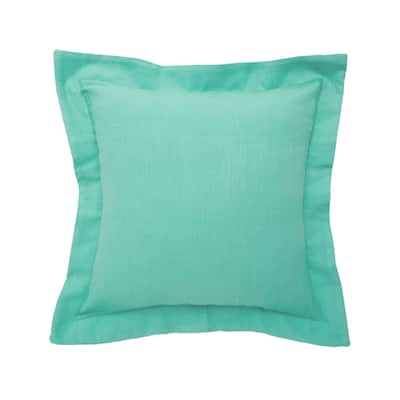 Aqua Flange Throw Pillow