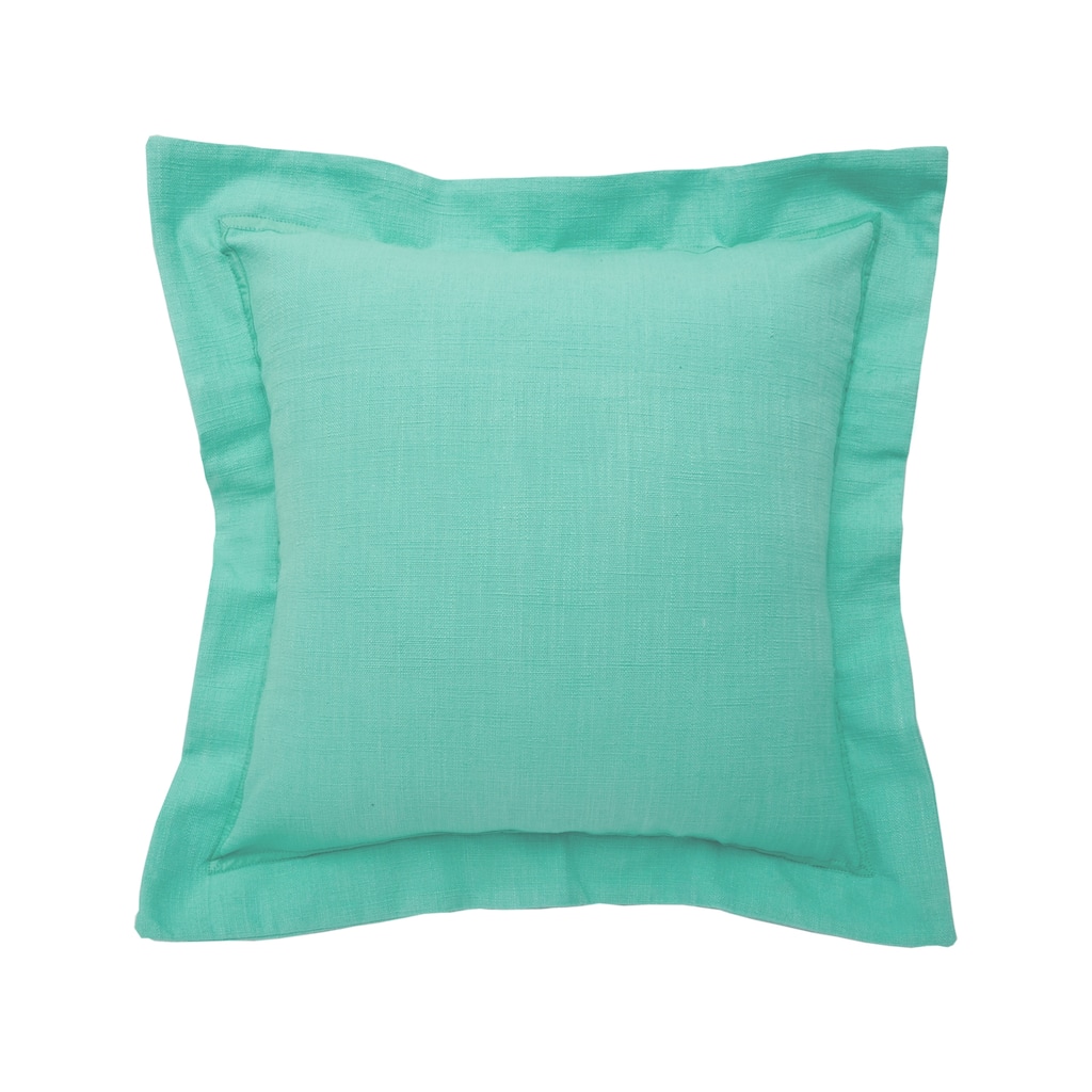Aqua Flange Throw Pillow