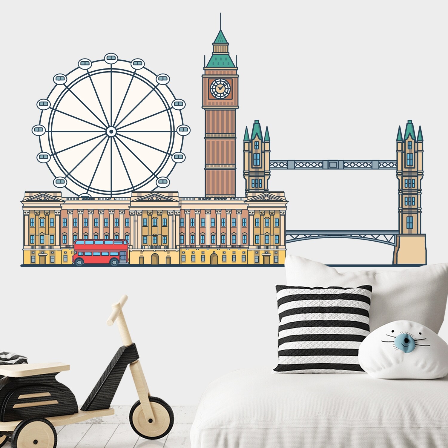 London View Wall Decals Nursery - Skyline Wall Decor-image