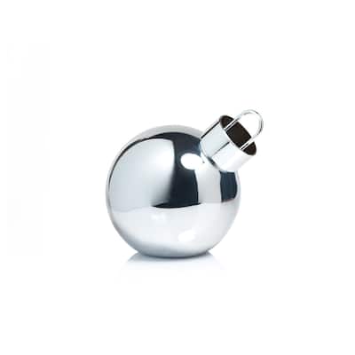 LED Oversized 9.75" Silver Glass Ball Ornament - 9.75