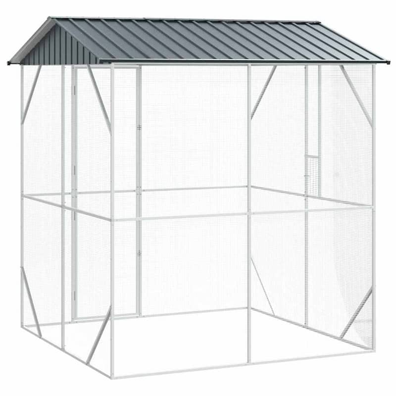 vidaXL Bird Cage Anthracite Galvanized steel