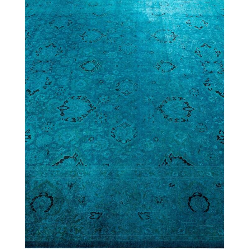 Fine Vibrance, One-of-a-Kind Hand-Knotted Area Rug - Blue, 8' 2" x 10' 9" - 8' 2" x 10' 9"