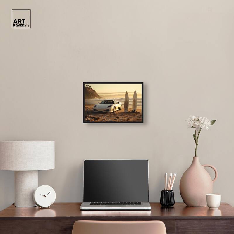Sunset Beach Drive Canvas by Art Remedy