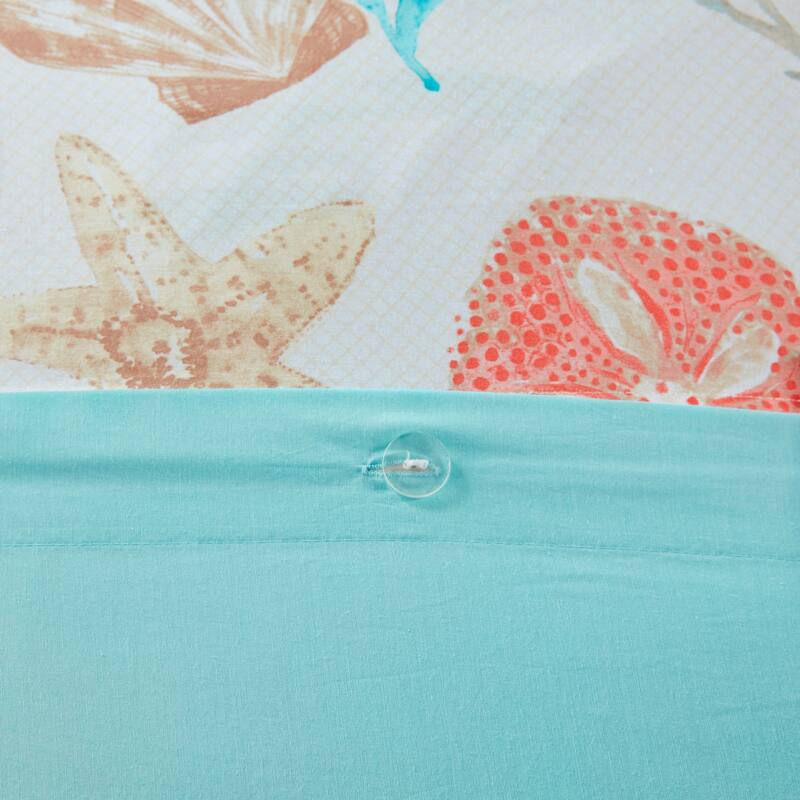 GDF Studio - Pebble Beach Cotton Sateen Duvet Cover Set with Decorative Pillows