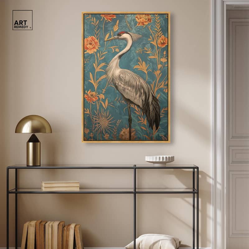 Graceful Grus Gaze Canvas by Art Remedy